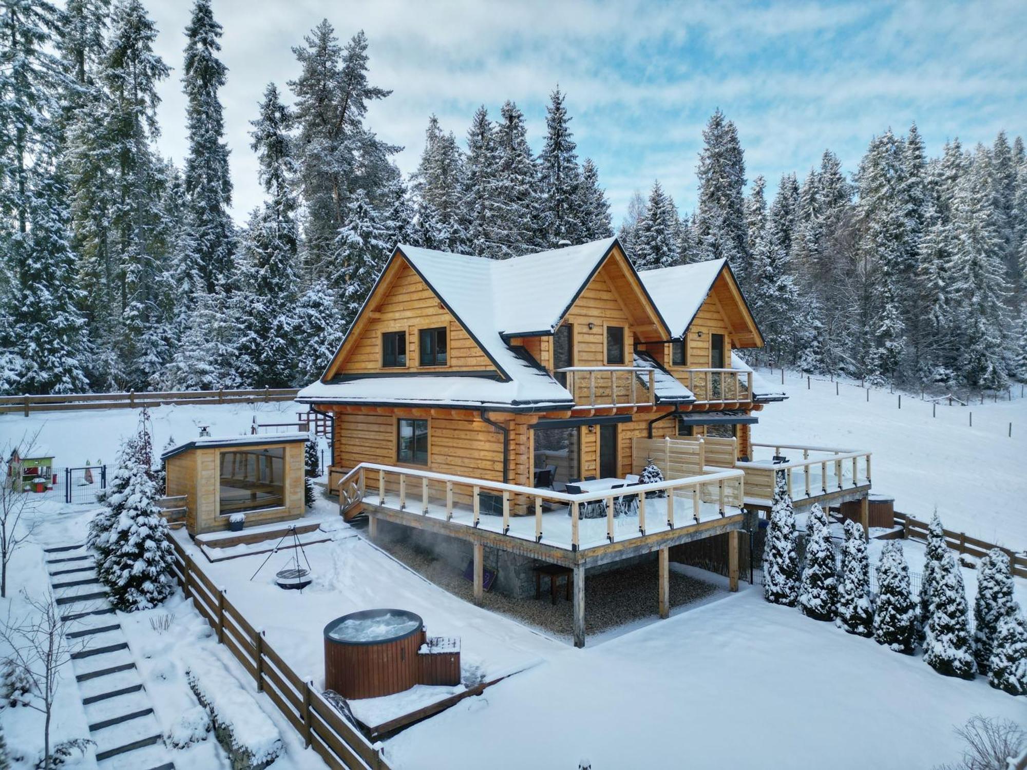 Lk Resort Lapsze Domy Z Prywatna Balia I Sauna Łapsze Niżne المظهر الخارجي الصورة